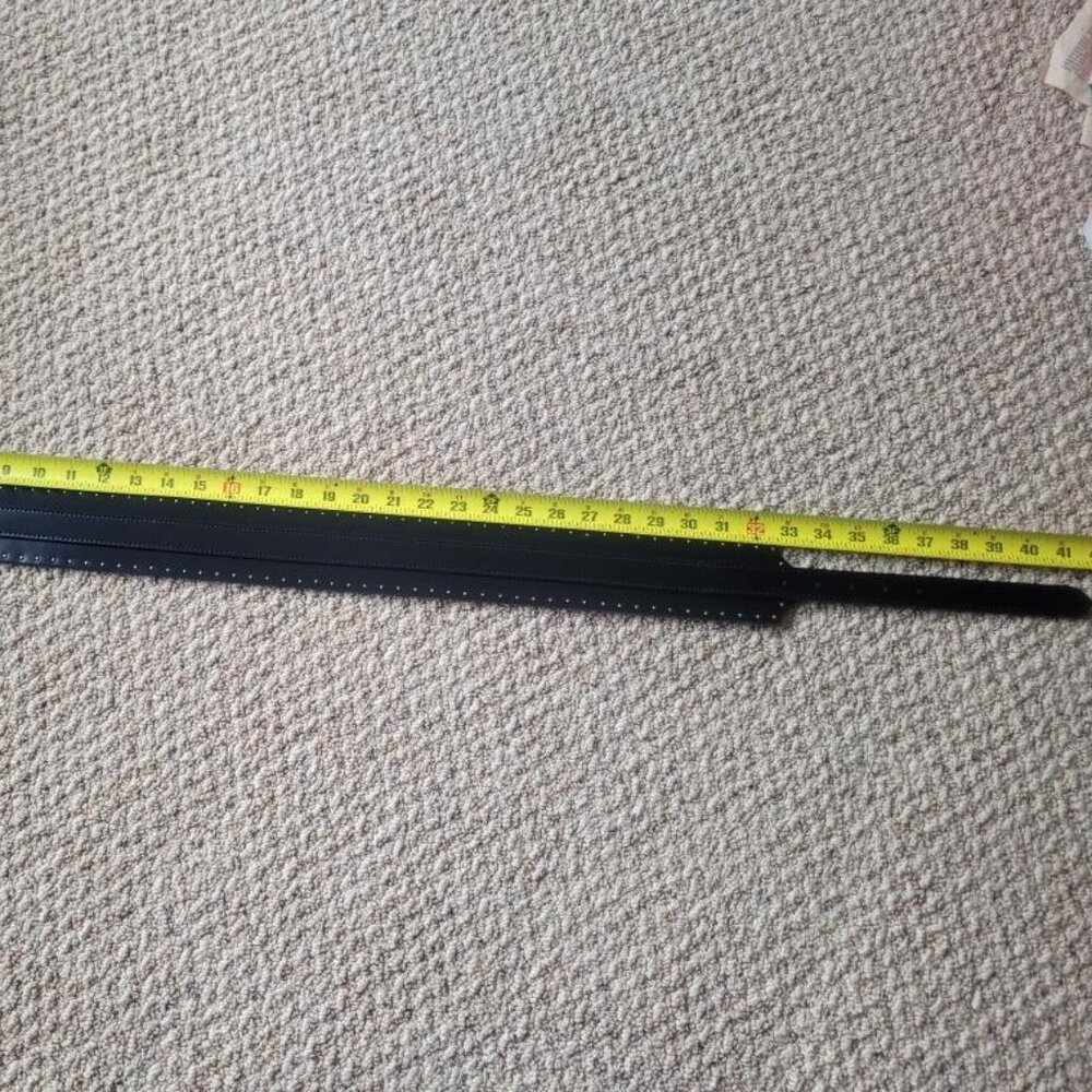 Loft black leather, gold studded, waist belt in size M/L NWT - Picture 5 of 9